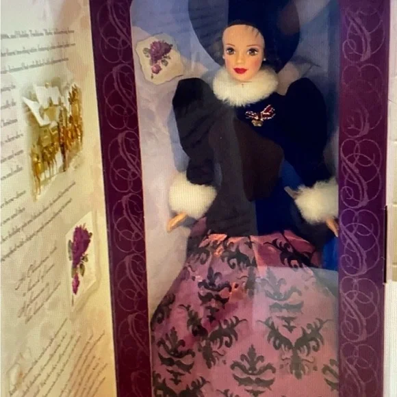 Barbie | Other | Hallmark Barbie Elegant Doll With Purple And Black Dress  9s | Poshmark